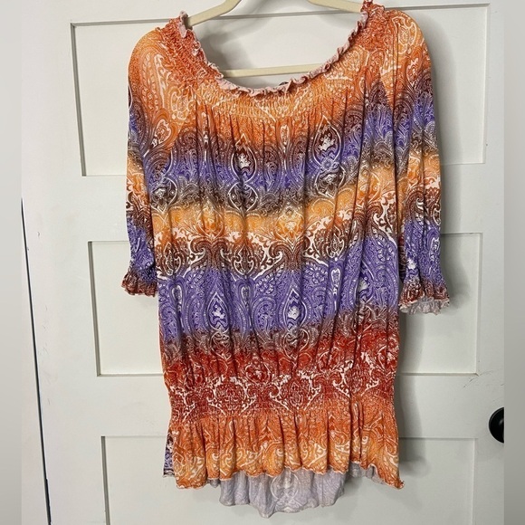 Lascana for Venus Off the shoulder Vibrant Colors Elastic Waist Size Lar… - Picture 2 of 10